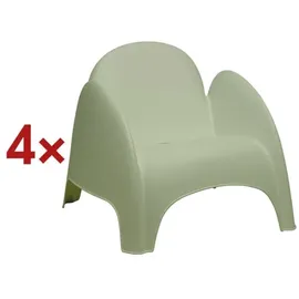 Paperflow Sessel Dumbo Polypropylen grün 4 Stück