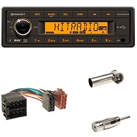 Continental 24V DAB+ Radio RDS USB MP3 WMA Bluetooth Tunerinkl. DAB Scheibenantenne + ISO Radio Verlängerung/Adapter + Antennenadapter