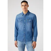Wrangler 27mw Langarmhemd Icon Mid Stone L