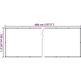 vidaXL Balkonverkleidung 400 x 120 cm Grau PVC