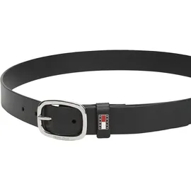 Tommy Hilfiger Oval Ledergürtel schwarz 85 cm