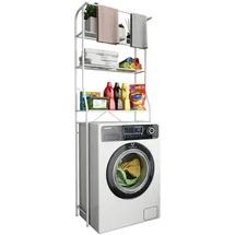 MID.YOU Waschmaschinenschrank Tubas 60 x 24 x 167 cm Weiß