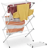 Relaxdays Turm-Wäscheständer klappbar 0 m weiß