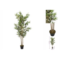 vidaXL Künstliche Zimmerpflanze Bambusbaum Künstliche Pflanzen 1380 Blätter 200 cm Grün, vidaXL, Höhe 0 cm grün