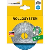 Schellenberg Rolladengurt 14 mm x 6,0 m System MINI, Rollladengurt, Gurtband, Rolladenband, hellblau