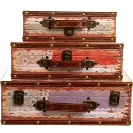 BIRENDY Truhe Kiste KD1290 3-tlg. braun