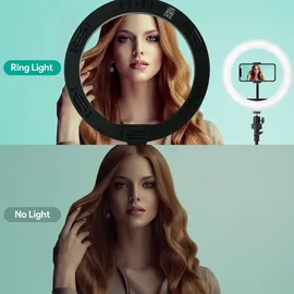 Aukey Ringlicht 10-Zoll-Dimmbar weiß