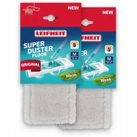 Leifheit SUPERDUSTER Floor M 2er Set, waschbarer Staubmopp für