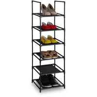Relaxdays Schuhregal, 6 Ebenen, HBT: 106x33x33 cm, Metall Schuhablage,