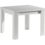 freiraum Kulissentisch >Monzi< ausziehbar in weiß matt - 80x78x60cm (BxHxT)