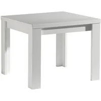 freiraum Kulissentisch >Monzi< ausziehbar in weiß matt - 80x78x60cm (BxHxT)