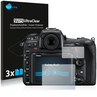 Savvies 6 Stück Schutzfolie für Nikon D500 Displayschutz-Folie Ultra-Transparent