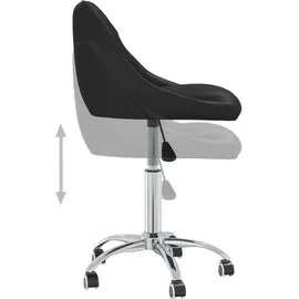 vidaXL Bürostuhl Drehbar Kunstleder Schwarz