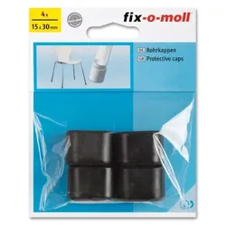 Rohrkappen oval 30mm x 15mm schwarz fix-o-moll