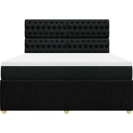 vidaXL Boxspringbett 180 x 200 cm Schwarz