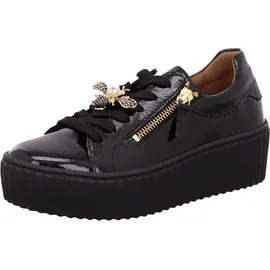 Gabor Damen Low-Top Sneaker Schwarz/Gold 44