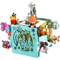 Xozoyo Metall Tonie Regal vollständig magnetisches Toniebox Regal Tonie aufbewahrung für bis zu 25-40 Figuren + Box, Tonie Regal Mädchen & Jungen in Blau tonieregal zum hinstellen (Blau Schloss)