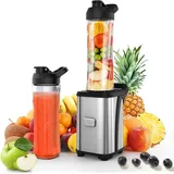 Mixer Smoothie Maker - 350W Smoothie Maker to Go mit 2x600ml Flaschen -