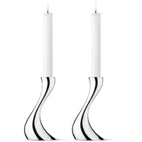 Georg Jensen Kerzenständer-Set Cobra Edelstahl Silber
