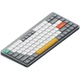 nuphy Air75 V2 Kabellose mechanische Tastatur, 84 Tasten RGB Hot-Swap Tastatur, unterstützt Bluetooth 5.1, 2.4G und kabelgebundener Verbindungc für PC/Laptop/Windows/Mac-Grey Gateron Aloe Switch