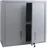 Mendler Hängeschrank HWC-O52, Wandschrank Lagerschrank Bücherschrank, abschließbar Stahl 77x77x31cm ~ hellgrau