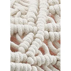 Verbenas Pantoffel VERBENAS "Raga Knots Digital", Damen, Gr. 35, beige (creme), Textil, Schuhe, Sommerschuh, Schlappen, Hausschuh in gehäkeltem Look