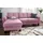 sit&more Ecksofa SIT & MORE "Varese L-Form", rosa (altrosa), B:253cm H:91cm T:167cm, Bedruckte Microfaser (100% Polyester);Luxus-Microfaser ALTARA NUBUCK (100% Polyester);Struktur (100% Polypropylen), Sofas, Ecksofa, mit Federkern, wahlweise mit Bettfunktion und