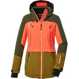 KILLTEC Damen Skijacke/Funktionsjacke mit abzippbarer Kapuze und Schneefang KSW 91 WMN SKI JCKT, oliv, 44,