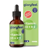gloryfeel gloryfeel® Vitamin D3 K2 (K2Vital® von Kappa) Tropfen - 1.000 I.E.