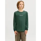 Jack & Jones Junior Langarmshirt JORBLEECKER MINIMAL TEE LS CREW NE JNR grün 128 (8J)