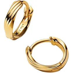 Pandora 263871C00 Damen-Ohrringe Huggies Gedreht Goldfarben