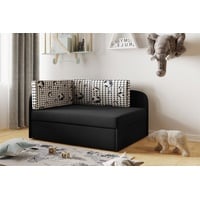 Fun Möbel Kindersofa Sofa Kindersofa Schlafsofa inkl. Bettkasten MAILO Seite Li o. Re, mit Schlaffunktion schwarz