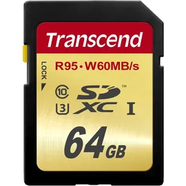 Transcend SDXC 64GB Class 10 95MB/s UHS-I U3