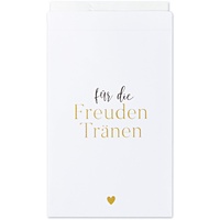 COLOFALLA 50 Stück Freudentränen Taschentuchhalter Taschentücher Hochzeit für die Freudentränen Hochzeit Taschentücher Vintage Papiertüten Hochzeit für Hochzeit Deko (Weiß)