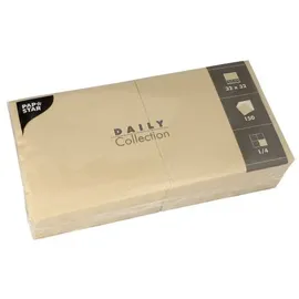 Papstar Servietten Daily Collection champagner 2-lagig 32,0 x 32,0 cm, 150 St.