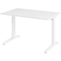 Bümö Schreibtisch Weiß, Weiß, Nachbildung, Rechteckig, 120x74x80 cm, FSC