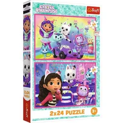 Trefl: Gabbys Puppenhaus, Spiel mit Gabi - Puzzle mit 2x24 Teilen