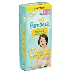 Pampers® Windeln premium protectionTM BIG PACK Größe Gr.4 (9-14 kg) für Babys und Kleinkinder (4-18 Monate), 50 St.