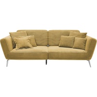 set one by Musterring Big-Sofa »SO 4500«, Füße in zwei Farben, wahlweise mit Kopftütze, Breite 260cm gelb