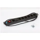 Triton Steckdosenleiste 2 m Schwarz 8 St.