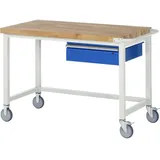 Rau Fahrbare Werkbank mit Querstrebe und Schublade BxTxH 1250x700x880mm