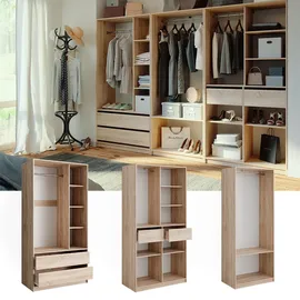 Vicco Kleiderschrank Elmo Sonoma, 100 x 200 cm Set