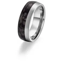 Adam & Eve Trauring Carbon/Titan - Eheringe, Partnerringe "AEC55M" ohne Zirkonia grau 60