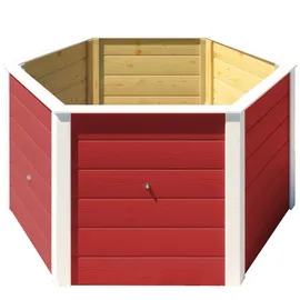 Weka Hochbeet Element 120 x 120 x 69 cm Rot