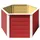 Weka Hochbeet Element 120 x 120 x 69 cm Rot