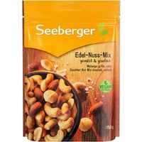 Seeberger Edel-Nuss-Mix 12er Pack: Nuss-Kern-Mischung aus leckeren Erdnusskerne, Mandeln, Cashewkerne und Macadamias - geröstet & gesalzen, vegan (12 x 150 g)