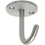 N/H Delta Einfach-Haken Edelstahl gebürstet 59 mm