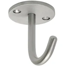 N/H Delta Einfach-Haken Edelstahl gebürstet 59 mm