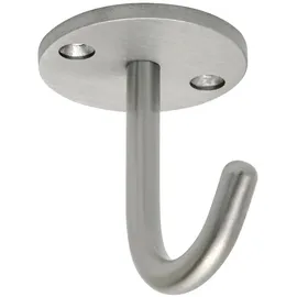 N/H Delta Einfach-Haken Edelstahl gebürstet 59 mm