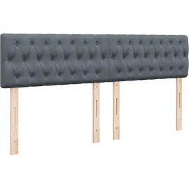vidaXL Boxspringbett 180 x 200 cm Dunkelgrau